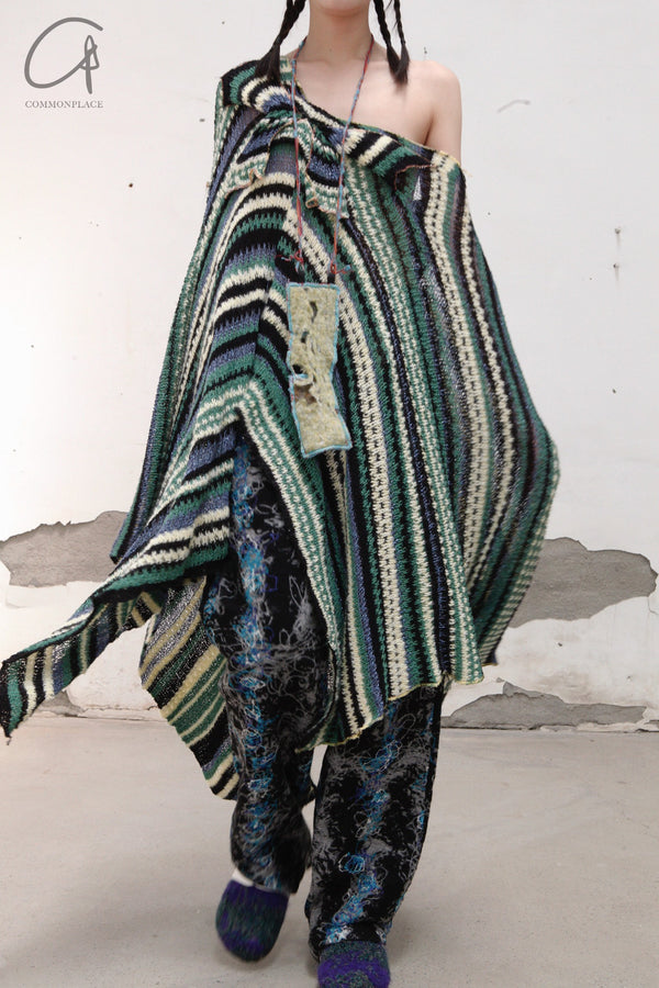 Vitelli Multi-Striped Hooded Cape SS22_OKT013